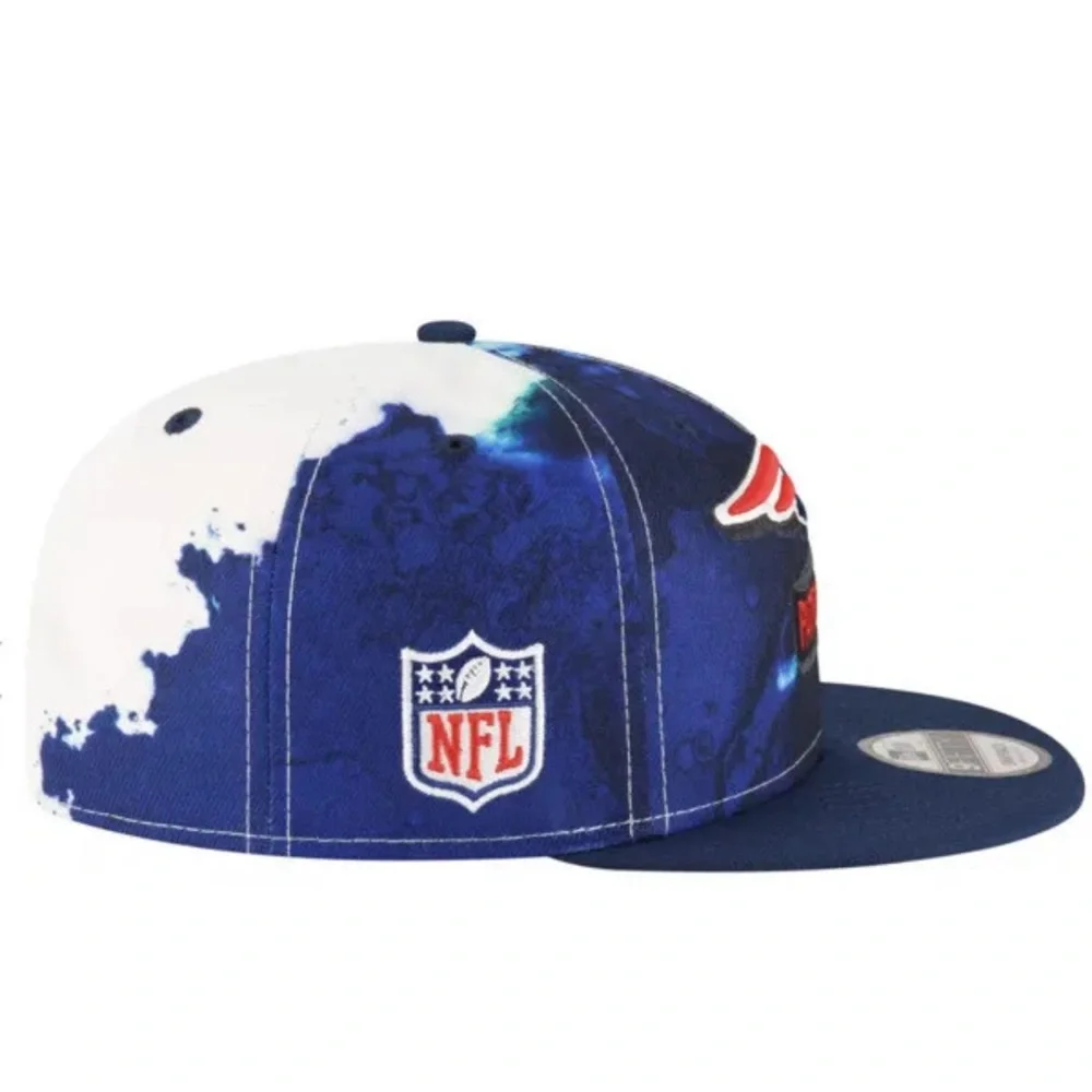 New Era Men's New England Patriots Sideline Ink Dye 9Fifty Blue Adjustable Hat - Picture 5 of 6